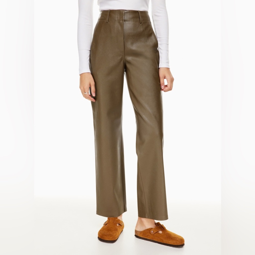 Aritzia Wilfred Ascendant High Waist Vegan Leather Utility Pants Sz6 MSRP: $168
